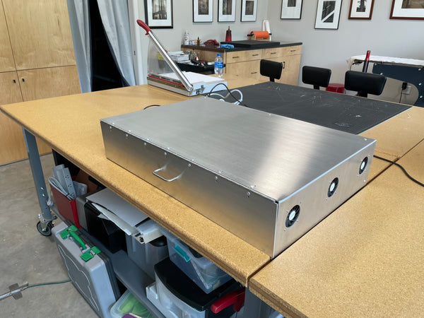 Ready-to-build empty 20" x 30" 3/32" aluminum exposure box