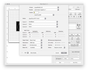 The super-easy QTR profile for making relief printing negatives