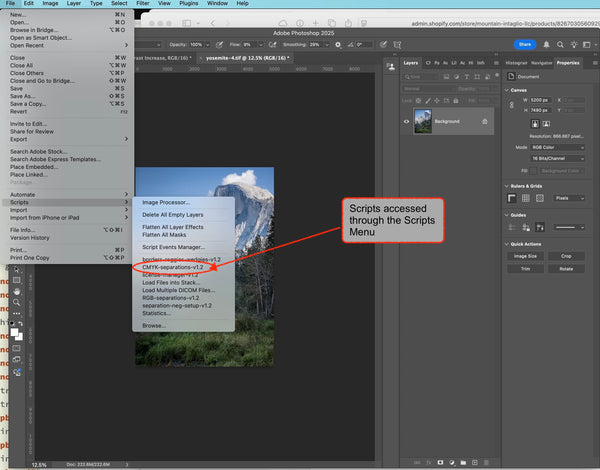 Color Separation Negatives Photoshop script