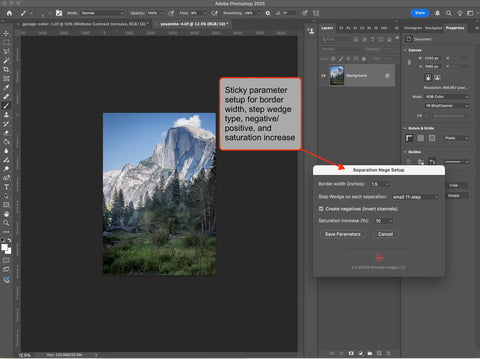 Color Separation Negatives Photoshop script